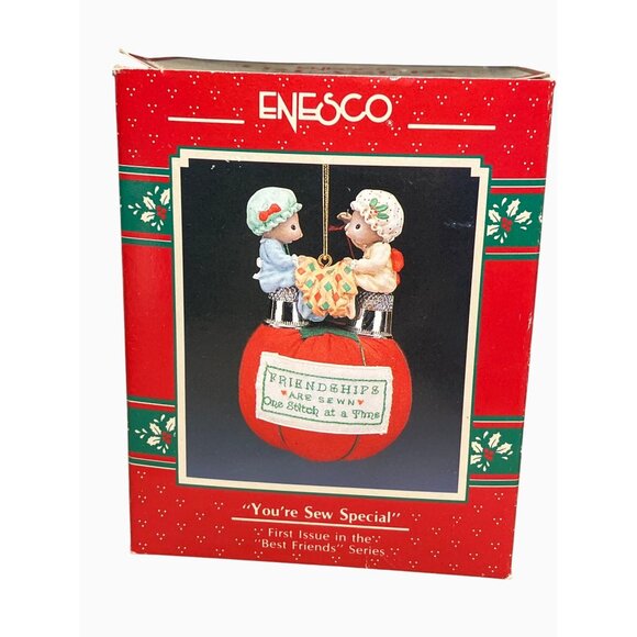 Enesco 1990 You're Sew Special Ornament First In Best Friends Series Limited Edi - Picture 2 of 16